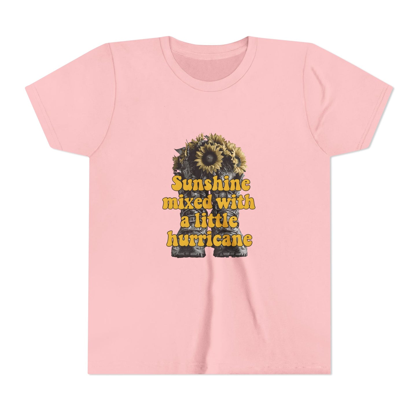Sunshine Mixed with a Little Hurricane Youth Tee, Funny Kids Shirt, Playful Summer T-Shirt, Gift for Kids, Summer Wardrobe Essential