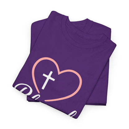 Blessed Unisex Heavy Cotton Tee - Faith T-Shirt, Christian Apparel, Gift for Her, Inspirational Shirt, Everyday Wear