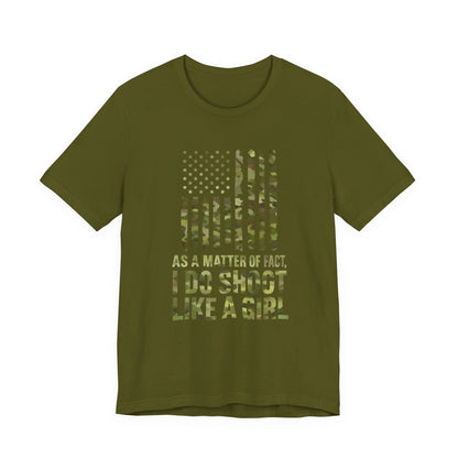 Camo Tee with Empowering Quote, Funny Gift for Women, Outdoor Enthusiast T-Shirt, Shooting Sports Apparel, Unique Casual Wear