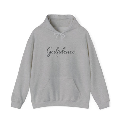 Godfidence Sweatshirt, Cozy Unisex Hoodie, Inspirational Layering Piece, Perfect Gift for Friends, Casual Fashionwear