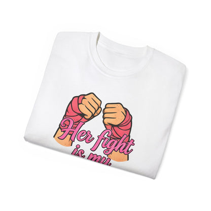 Inspirational Fight Tee | Unisex Ultra Cotton Shirt for Cancer Awareness, Gift for Fighters, Motivational Apparel, Pink Ribbon Support