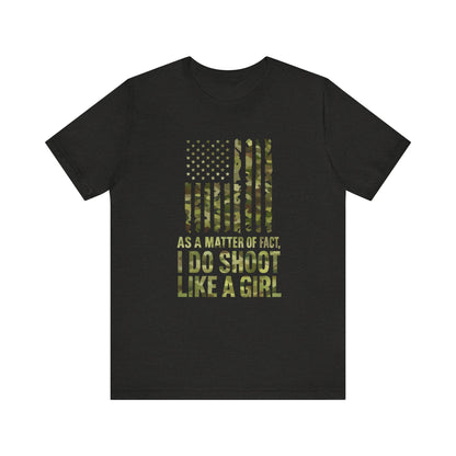 Camo Tee with Empowering Quote, Funny Gift for Women, Outdoor Enthusiast T-Shirt, Shooting Sports Apparel, Unique Casual Wear