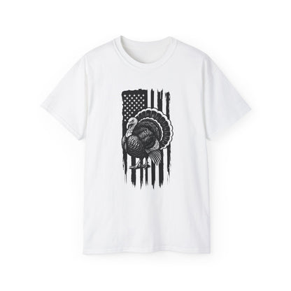 Thanksgiving Turkey Graphic Tee, Unisex Cotton T-Shirt for Holidays, Fall Wear, Family Gatherings, Thanksgiving Celebration, Casual Everyday