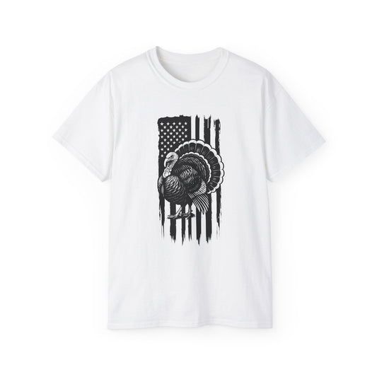 Thanksgiving Turkey Graphic Tee, Unisex Cotton T-Shirt for Holidays, Fall Wear, Family Gatherings, Thanksgiving Celebration, Casual Everyday