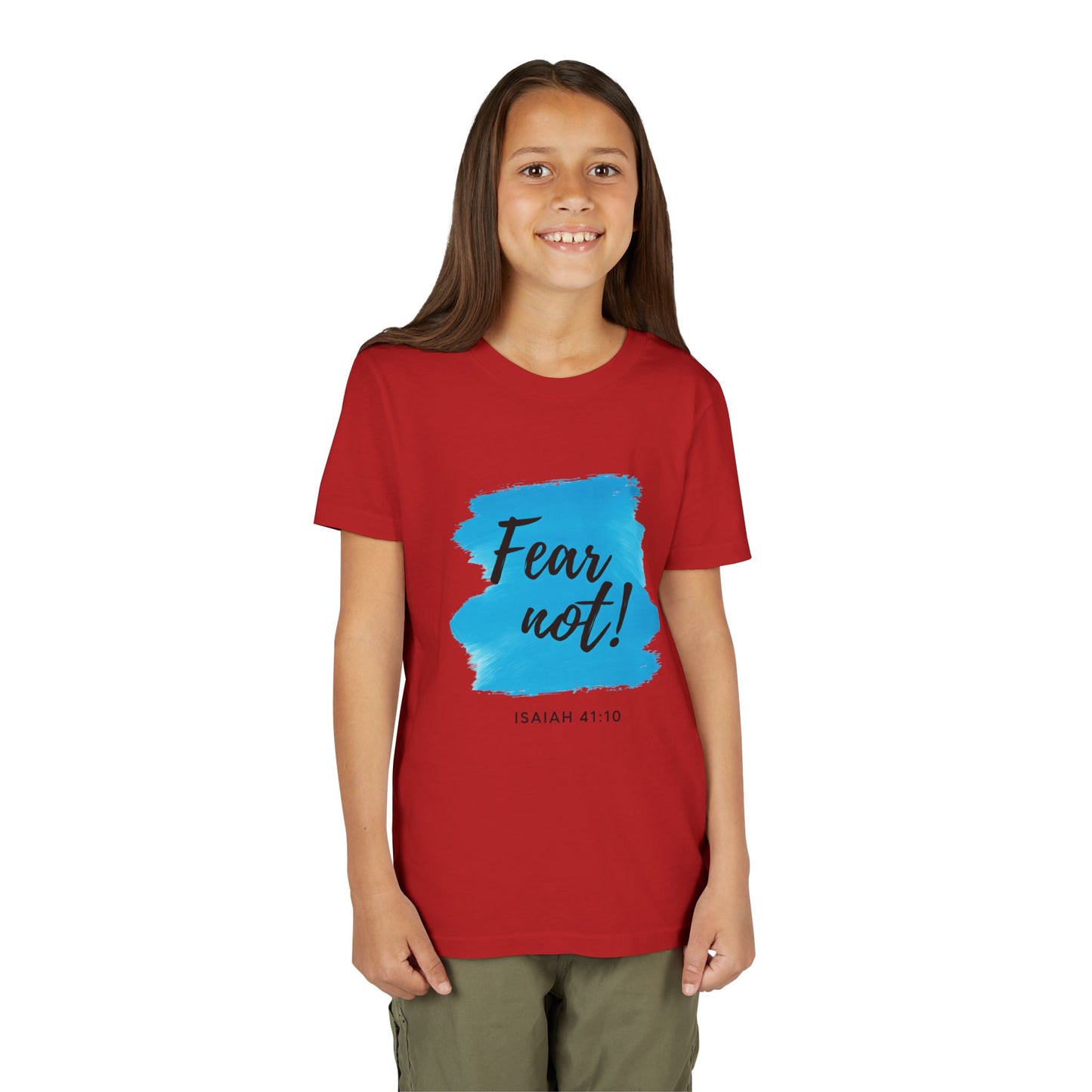 Fear Not Youth Tee - Inspirational Short Sleeve Shirt for Kids, Gift for Birthdays, Faith-Based Apparel, Motivational Wear
