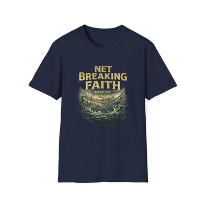 Net Breaking Faith T-Shirt — Vintage Fishing Faith Graphic Tee