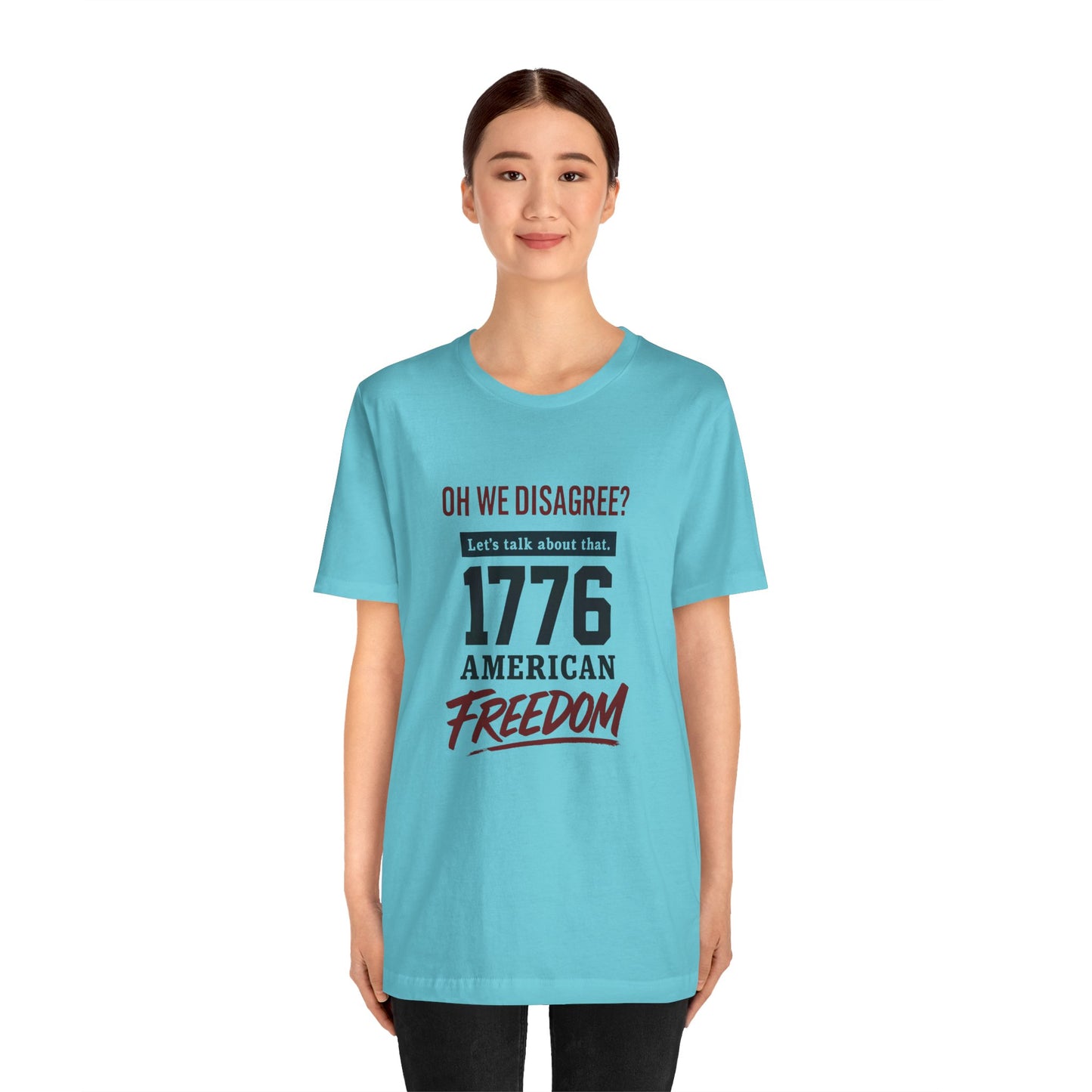 1776 American Freedom Tee - Unisex Jersey Short Sleeve T-Shirt, Political Humor Shirt, July 4th Outfit, Casual Wear, Gift for Patriots
