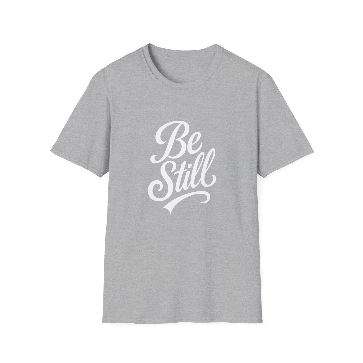Unisex Softstyle T-Shirt with Inspirational 'Be Still' Design, Relaxed Fit Shirt for Meditation, Mindfulness Gift, Cozy Apparel, Casual Wear