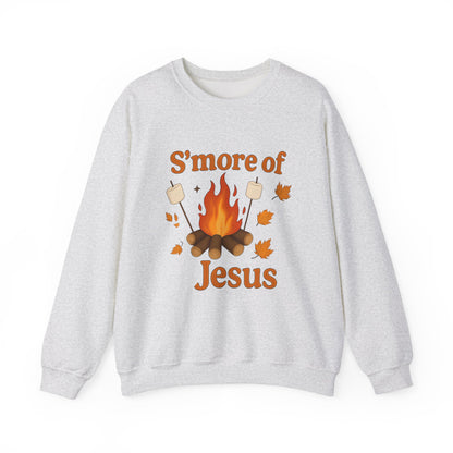 Cozy Autumn Crewneck Sweatshirt - S'more of Jesus, Fall Fashion, Religious Gift, Christian Apparel, Harvest Celebration, Thanksgiving