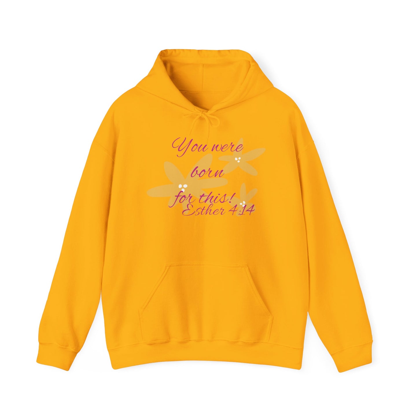 Inspirational Quote Hoodie - You Were Born for This, Unisex Hooded Sweatshirt, Motivational Clothing, Gift for Her, Spiritual Wear