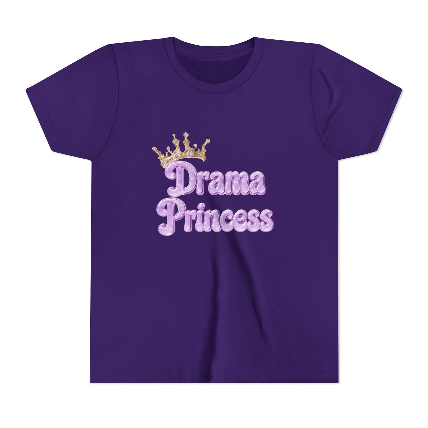 Drama Princess Youth Tee, Cute Kids T-Shirt, Birthday Gift for Girls, Playful Summer Tee, Princess-Themed Apparel