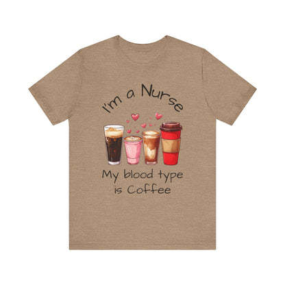 Funny Nurse Coffee Tee - I'm a Nurse My Blood Type is Coffee Shirt, Gift for Nurses, Coffee Lover T-Shirt, Healthcare Humor Apparel, [...]