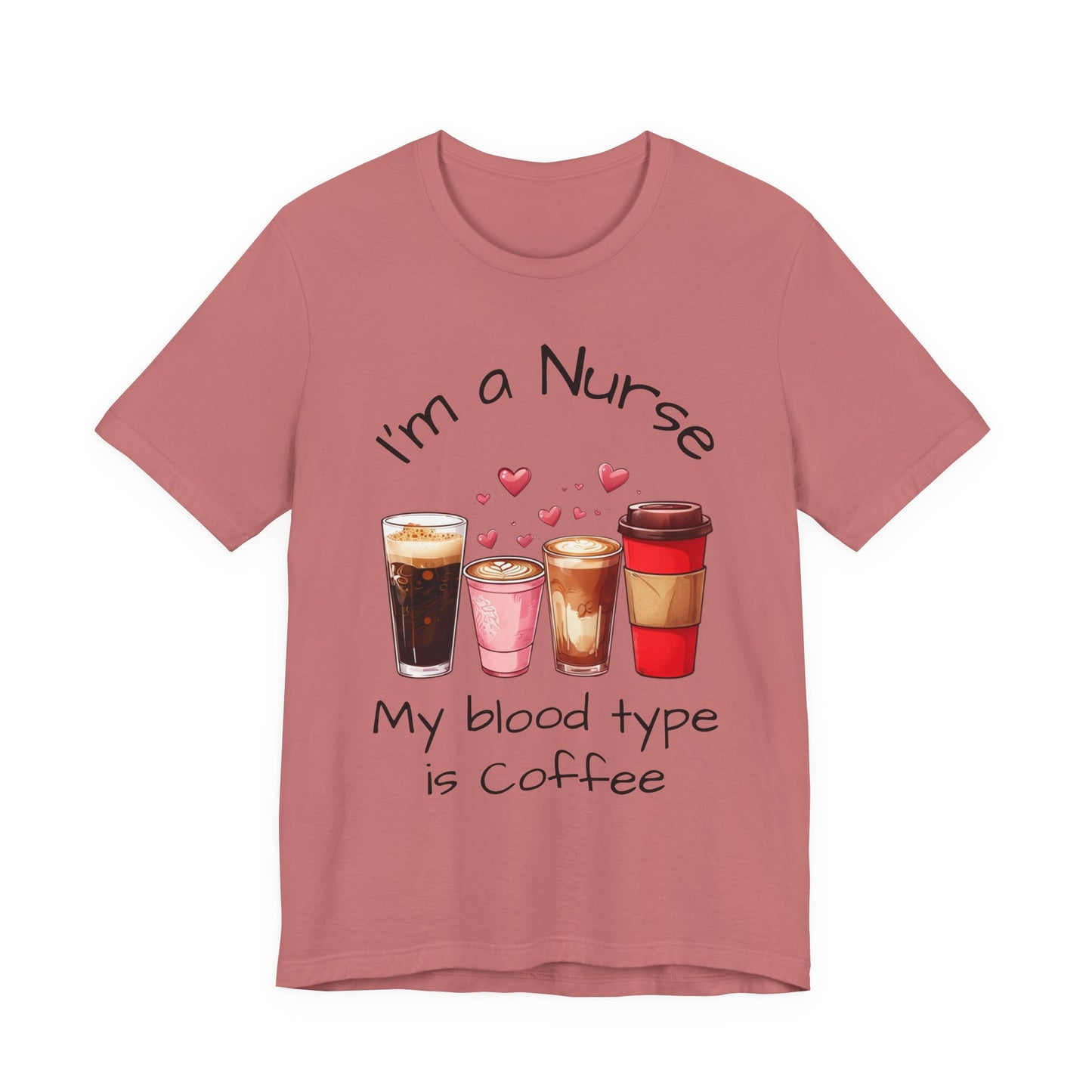 Funny Nurse Coffee Tee - I'm a Nurse My Blood Type is Coffee Shirt, Gift for Nurses, Coffee Lover T-Shirt, Healthcare Humor Apparel, [...]
