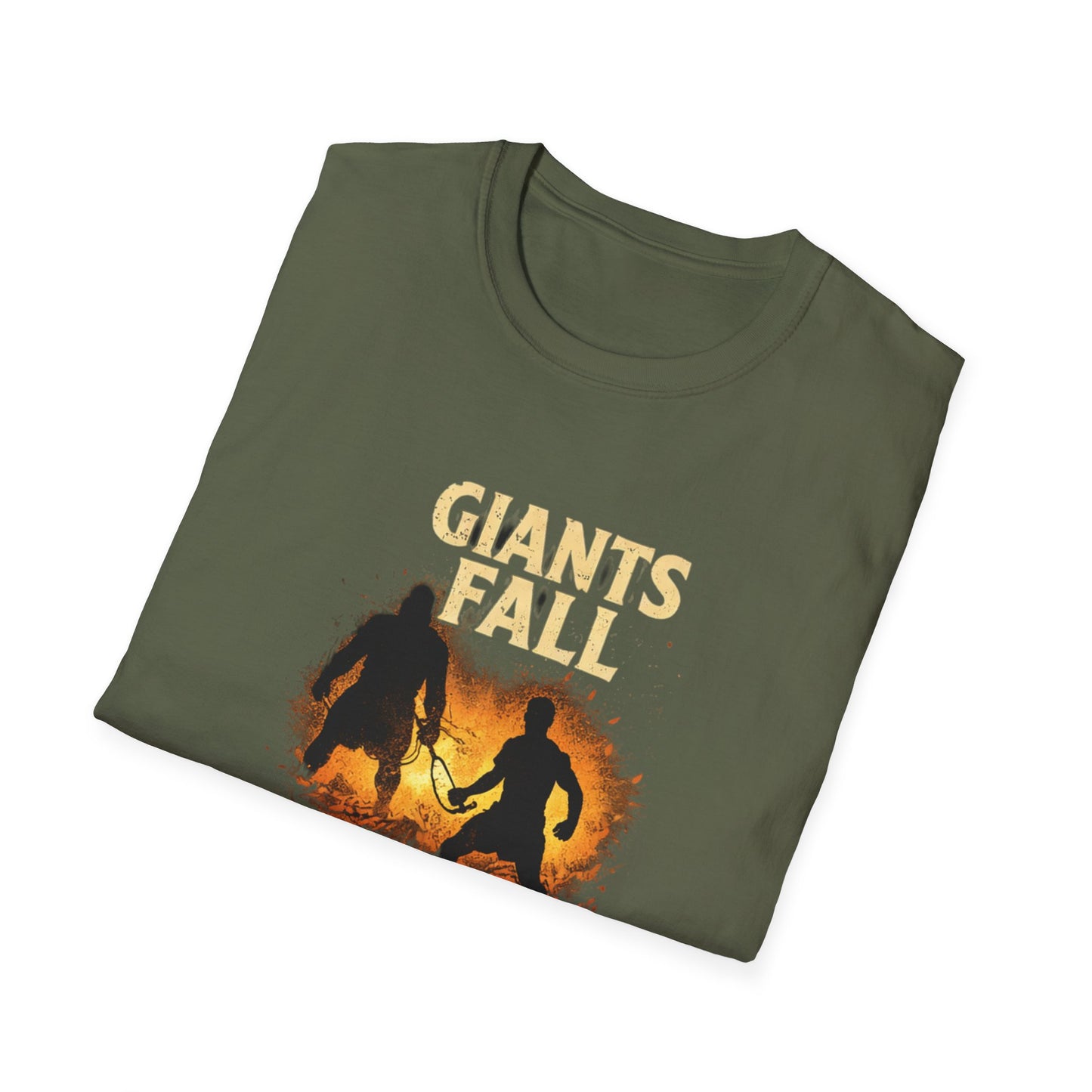 Giants Fall T-Shirt – 1 Samuel 17:45 Christian Faith Tee