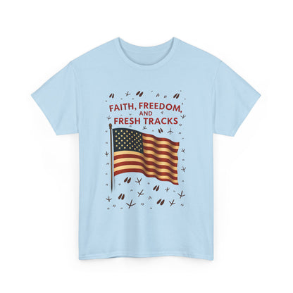 Patriotic Freedom Tee | Unisex Heavy Cotton T-Shirt, Independence Day Wear, Gift for Patriots, Summer Casual Top, American Spirit Apparel