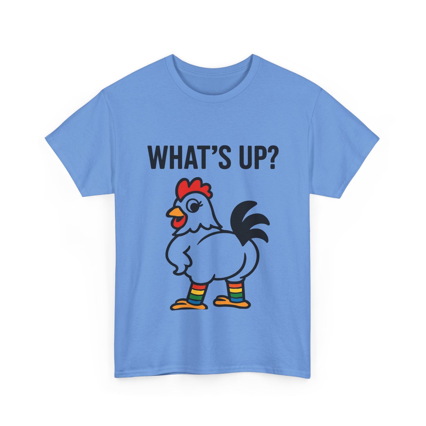 Funny Chicken Graphic Tee, What's Up? Shirt, Cute Animal T-Shirt, Perfect for Gifts, Casual Wear, Humor Apparel