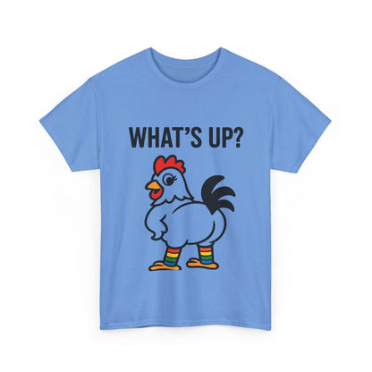 Funny Chicken Graphic Tee, What's Up? Shirt, Cute Animal T-Shirt, Perfect for Gifts, Casual Wear, Humor Apparel