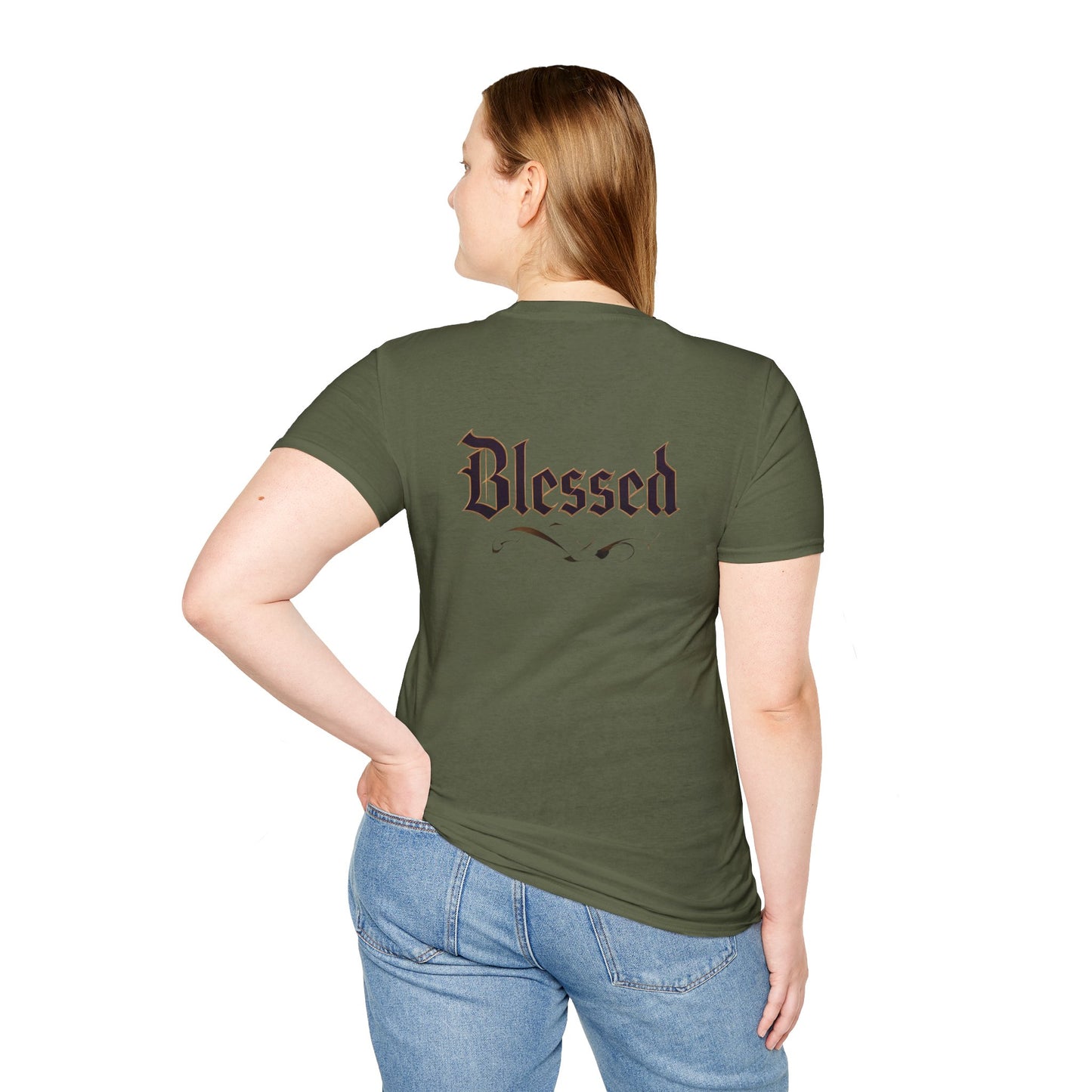 Blessed Unisex Softstyle T-Shirt for Everyday Comfort, Casual Wear, Gift for Friends, Spiritual Apparel, Summer Fashion