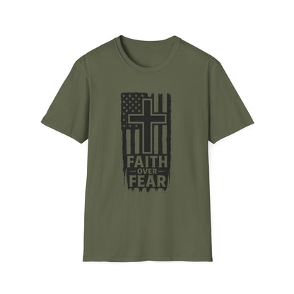 Faith Over Fear Unisex Softstyle T-Shirt - Inspirational Tee for Christians, Everyday Wear, Gifts for Him/Her, Faith-Based Apparel