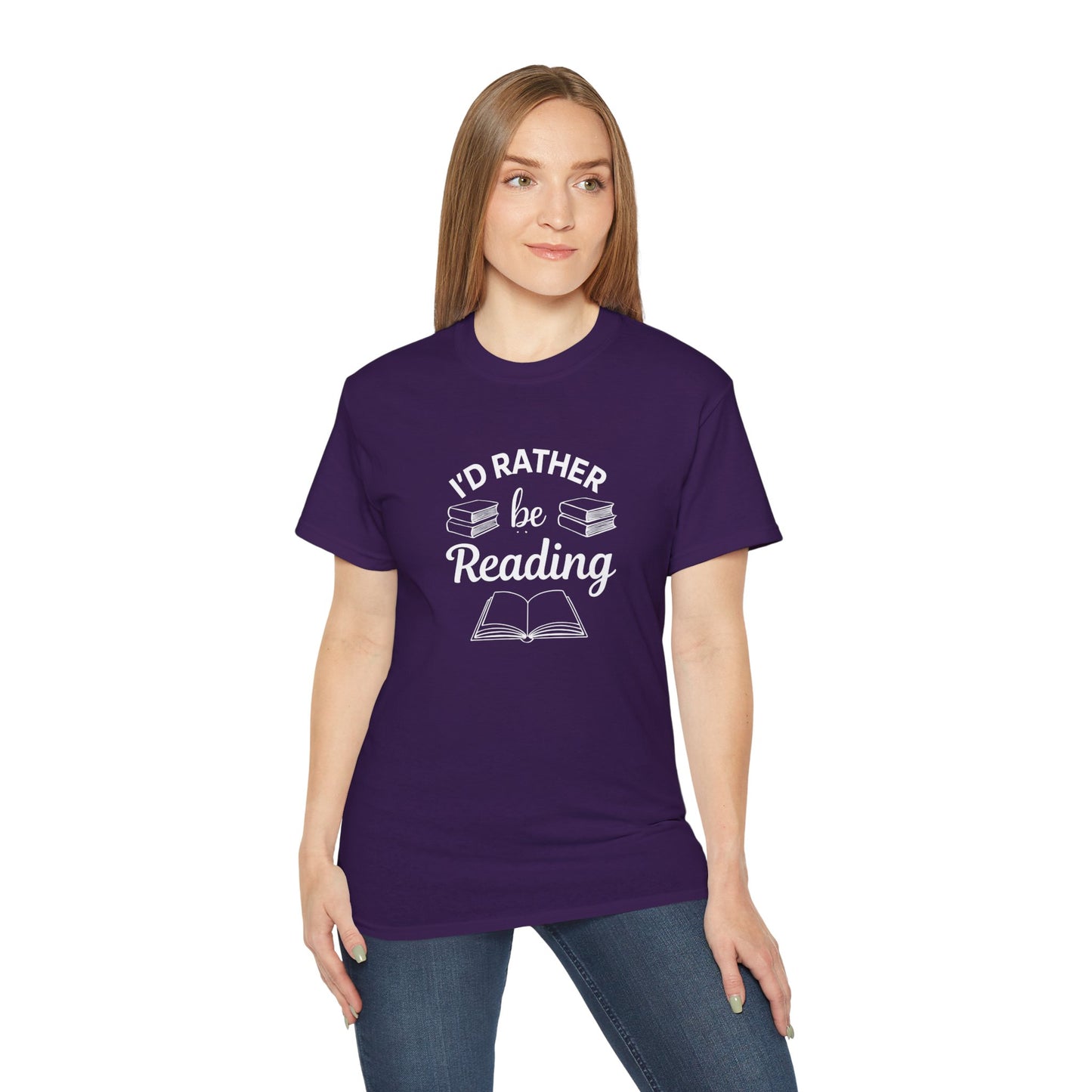 Reading Lover T-Shirt — "I'd Rather Be Reading" Graphic Tee for Bookworms