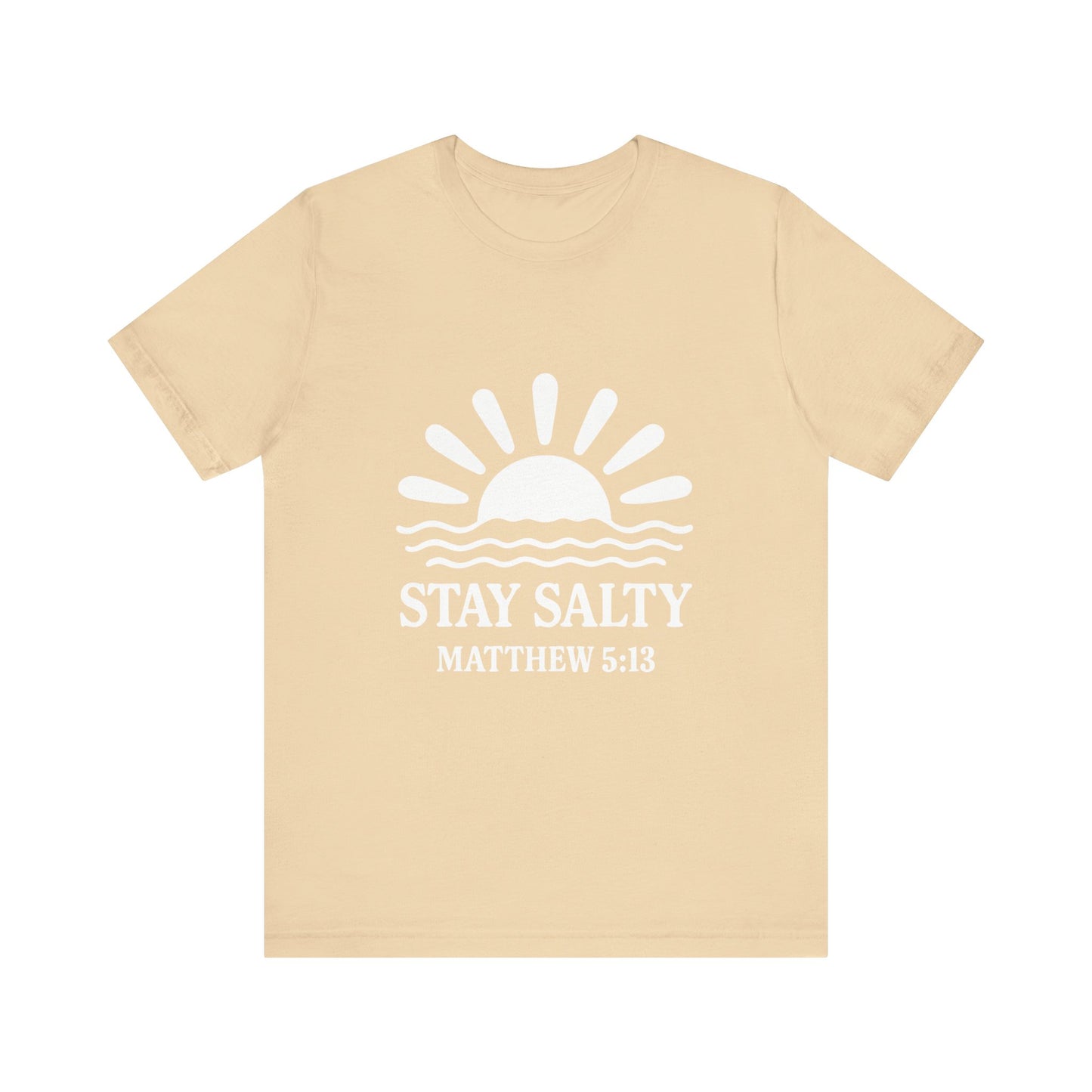 Stay Salty Unisex Short Sleeve Tee - Perfect for Beach Days, Casual Outings, Gifts, Summer Vibes, Bible Verse Apparel