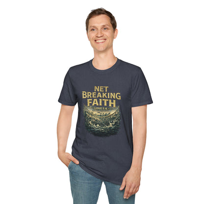 Net Breaking Faith T-Shirt — Vintage Fishing Faith Graphic Tee