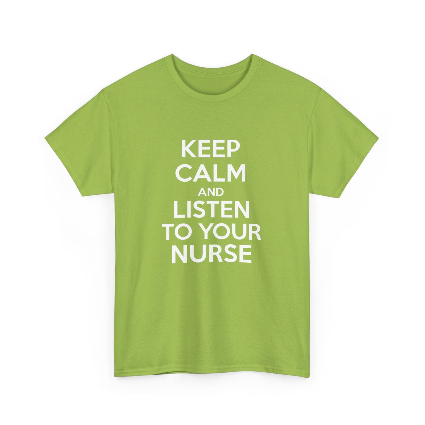 Keep Calm Nurse Tee, Unisex Heavy Cotton Tee, Funny Nurse Gift, Nursing Apparel, Healthcare Worker Shirt