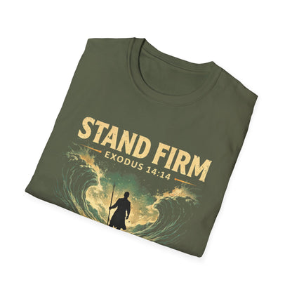 Stand Firm Exodus 14:14 T-Shirt — Christian Faith Inspirational Tee