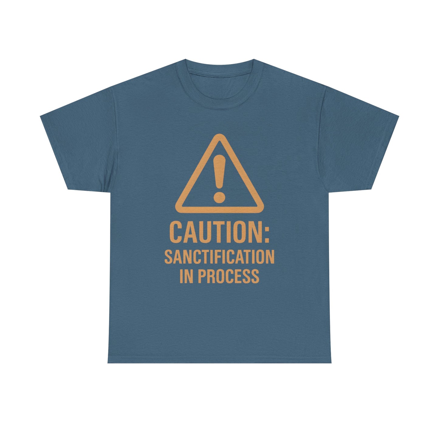Caution Sanction Tee - Unisex Heavy Cotton T-Shirt for Casual, Gift, Humor, Christian Apparel, Everyday Wear