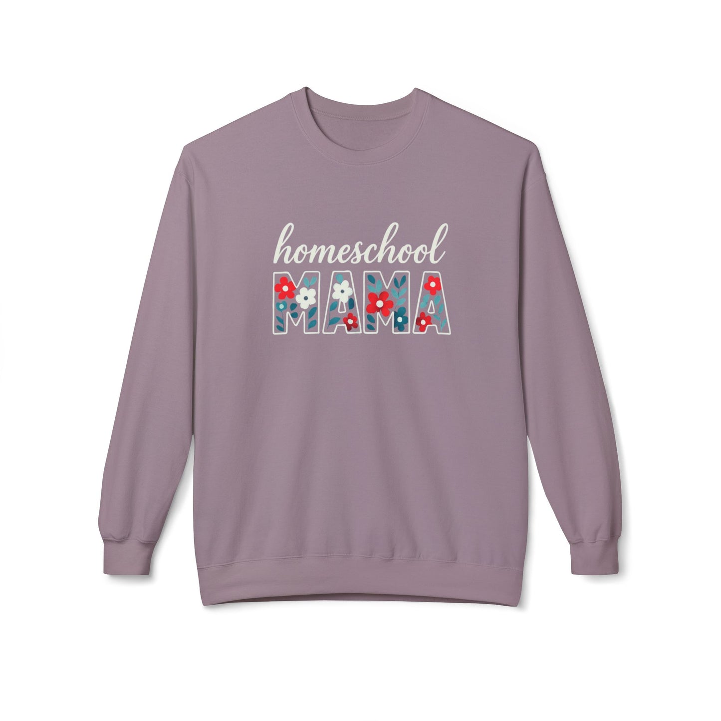 Homeschool Mama Sweatshirt — Floral Pattern Teacher Mom Crewneck