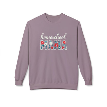 Homeschool Mama Sweatshirt — Floral Pattern Teacher Mom Crewneck