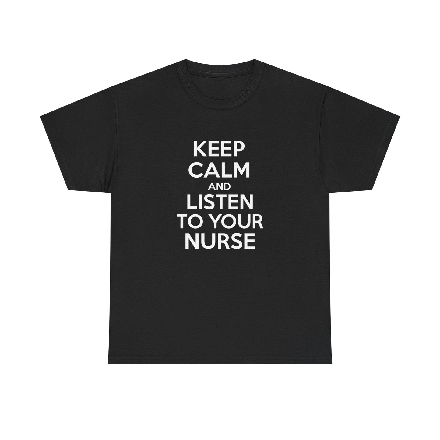 Keep Calm Nurse Tee, Unisex Heavy Cotton Tee, Funny Nurse Gift, Nursing Apparel, Healthcare Worker Shirt