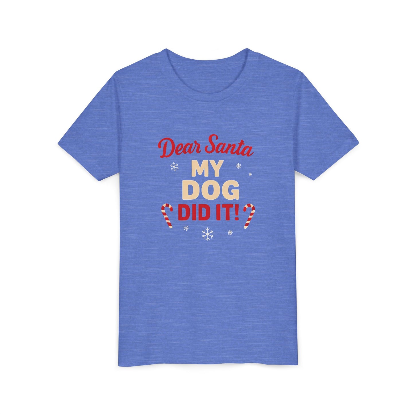 Kids Christmas Tee — “Dear Santa My Dog Did It” Holiday T‑Shirt