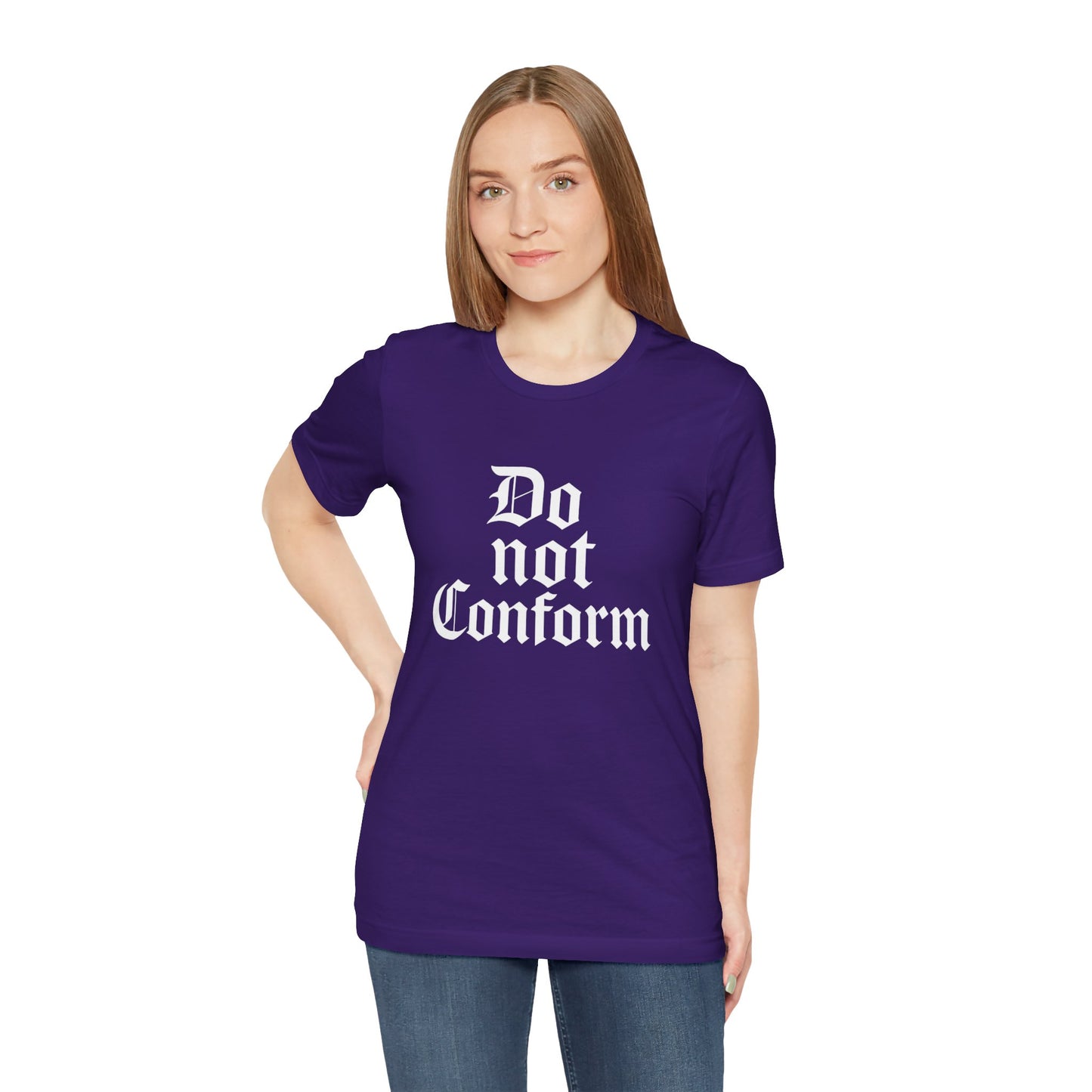 Unisex Jersey Short Sleeve Tee - "Do Not Conform" Inspirational Shirt, Gift for Nonconformists, Casual Wear, Modern Style, Motivational Tee