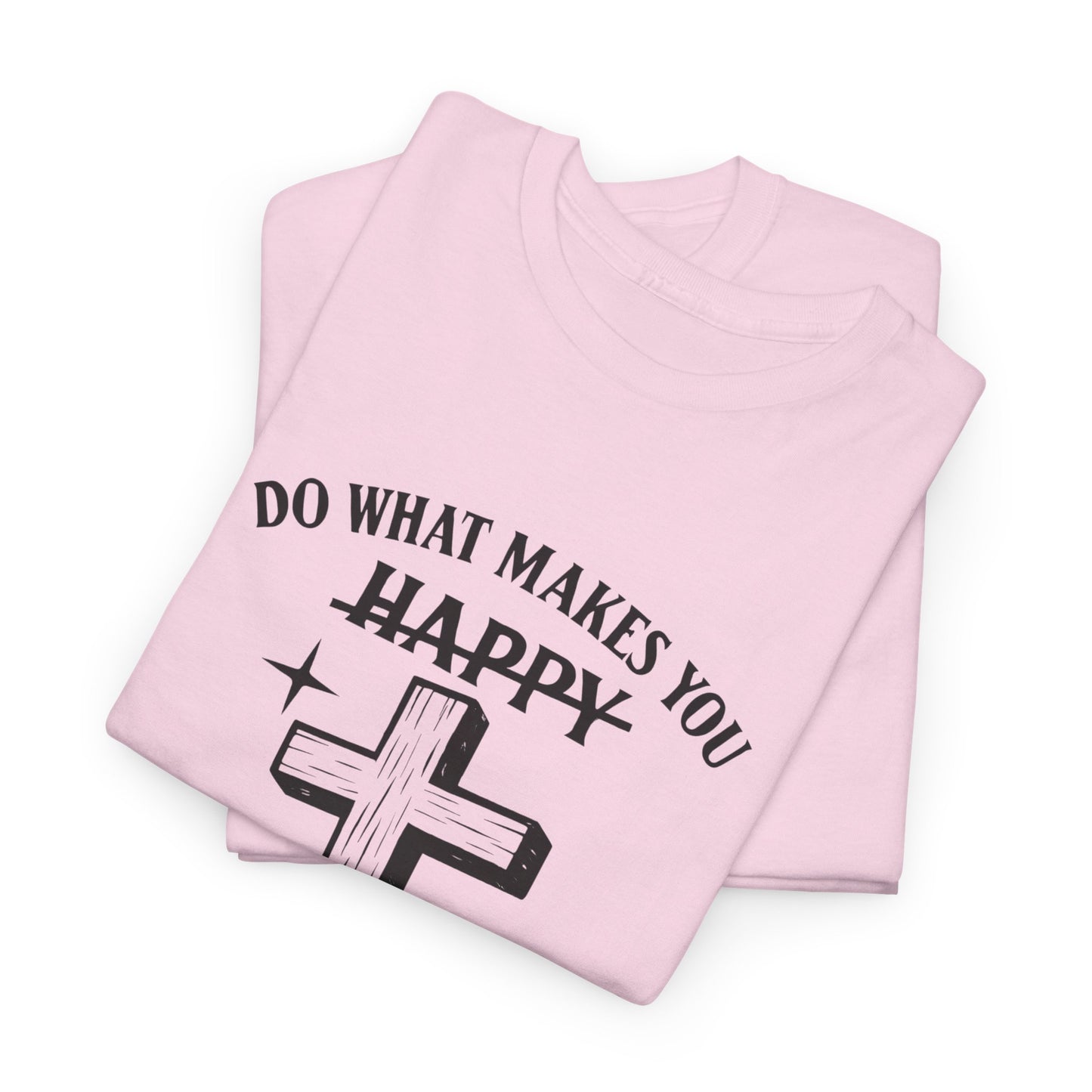 Happy Holy Unisex Heavy Cotton Tee - Inspirational Shirt, Faith-based Clothing, Church Event Tee, Gift for Friends, Casual Wear