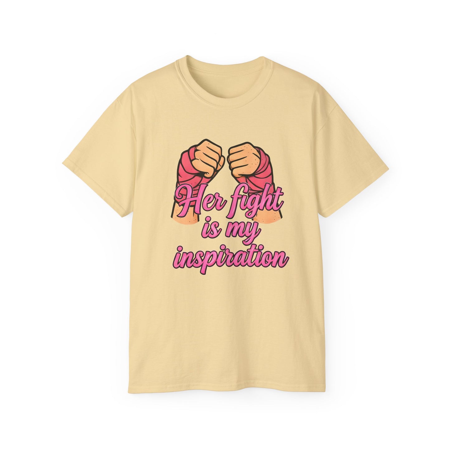 Inspirational Fight Tee | Unisex Ultra Cotton Shirt for Cancer Awareness, Gift for Fighters, Motivational Apparel, Pink Ribbon Support