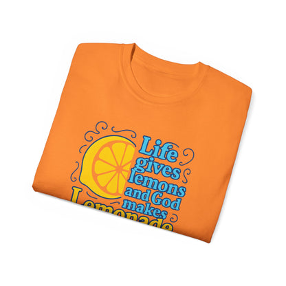 Life Gives Lemons Tee, Positive Quote T-Shirt, Unisex Cotton Shirt, Inspirational Gift, Casual Summer Wear, Lemonade Theme