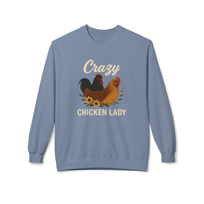 Crazy Chicken Lady Sweatshirt - Cozy Farmhouse Crewneck for Chicken Lovers