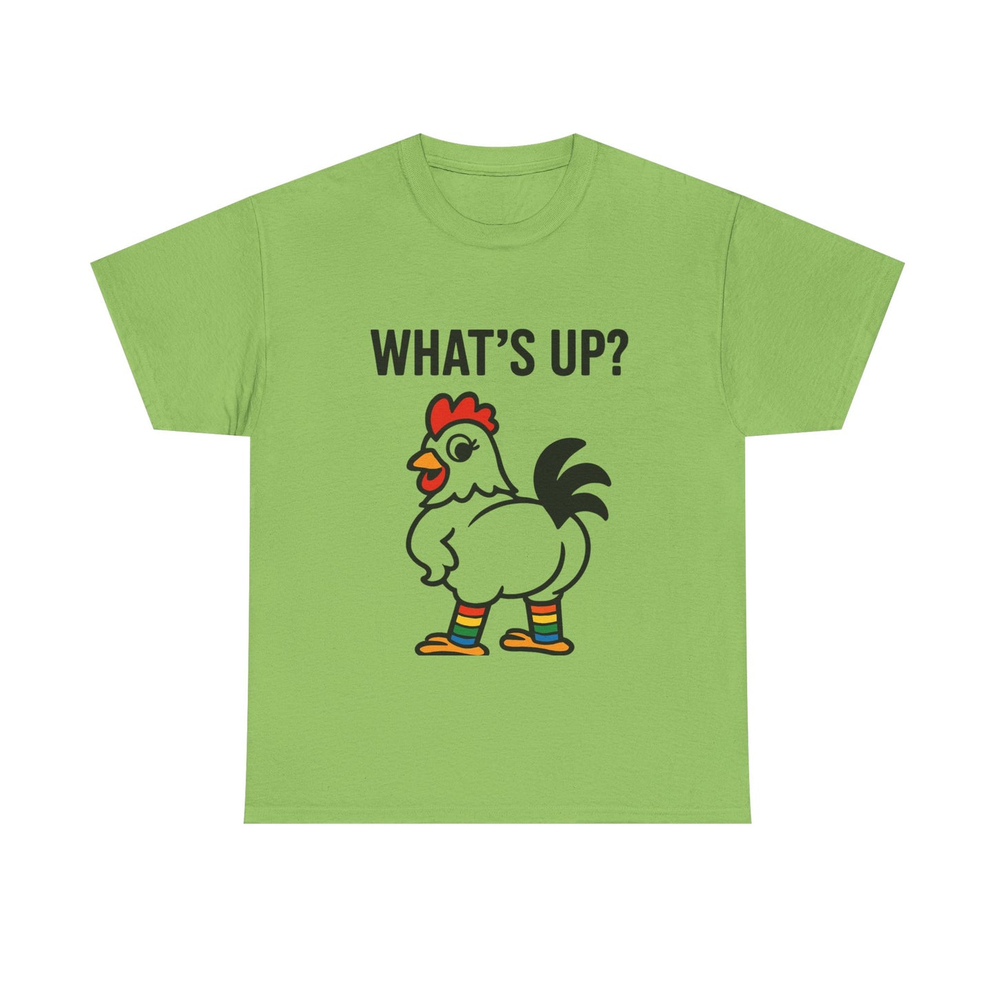 Funny Chicken Graphic Tee, What's Up? Shirt, Cute Animal T-Shirt, Perfect for Gifts, Casual Wear, Humor Apparel