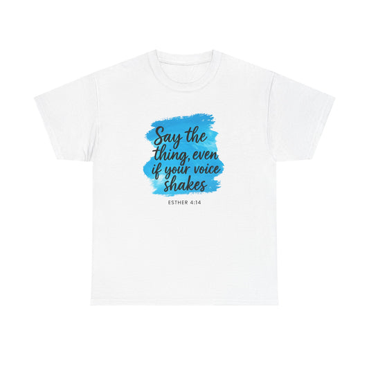 Motivational Quote Tee, Inspirational Cotton Shirt, Unisex Graphic Tee, Voice Empowerment Shirt, Gift for Writers, Encouragement Top