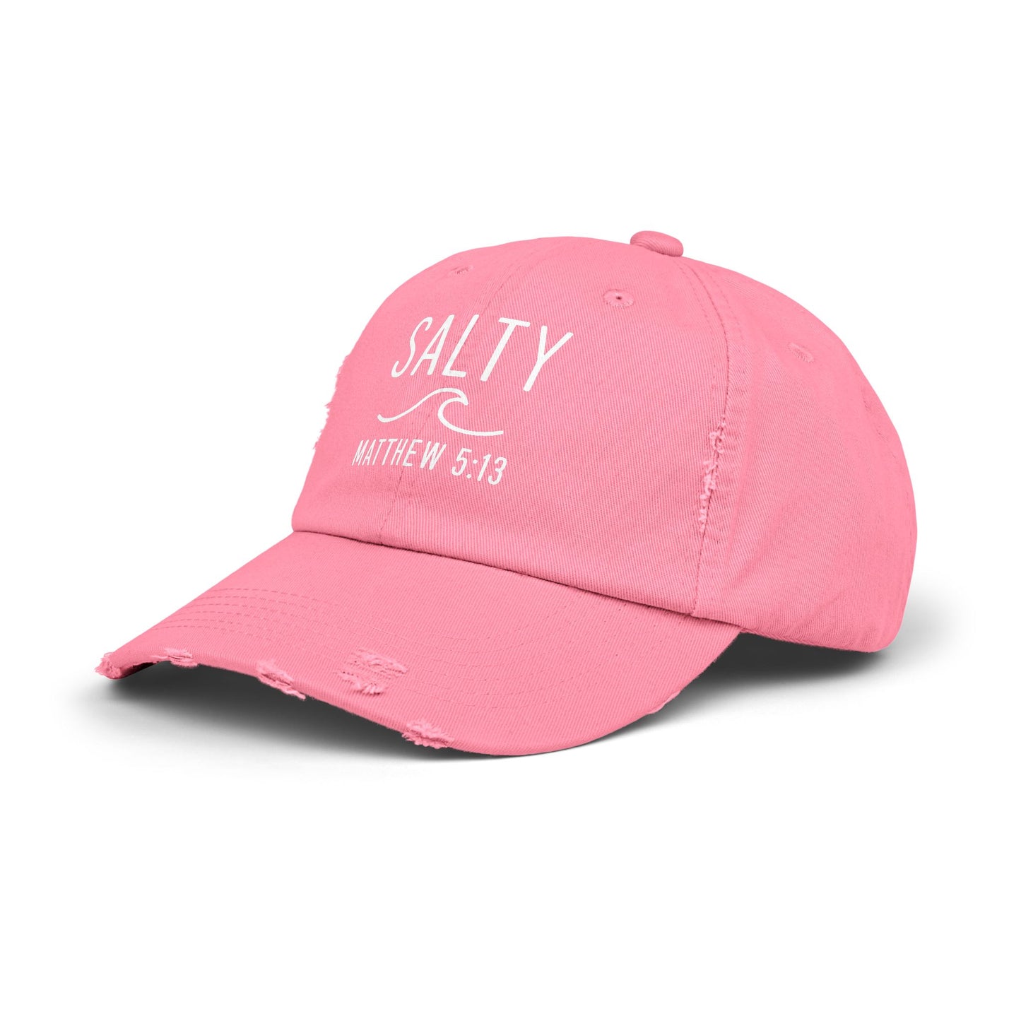 Salty Unisex Distressed Cap | Beach Vibes, Casual Wear, Gift for Him/Her, Summer Accessory, Faith-Based Fashion