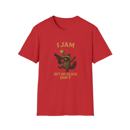 Funny Raccoon “I Jam But My Glock Don't” T-Shirt