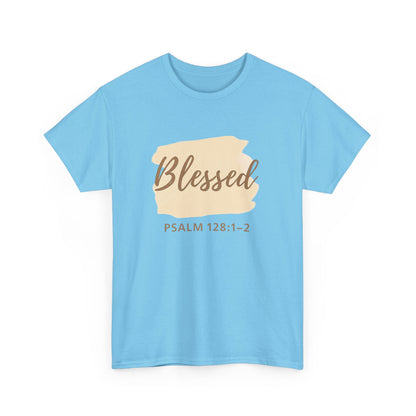 Blessed Unisex Heavy Cotton Tee, Inspirational Shirt, Faith-Based Apparel, Christian Gift, Everyday Casual Wear
