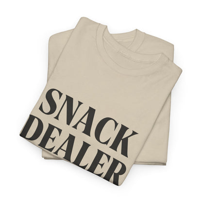 Snack Dealer Unisex Heavy Cotton Tee | Funny Shirt for Food Lovers, Casual Wear, Gift for Chefs, Snack Enthusiasts, Unique Apparel