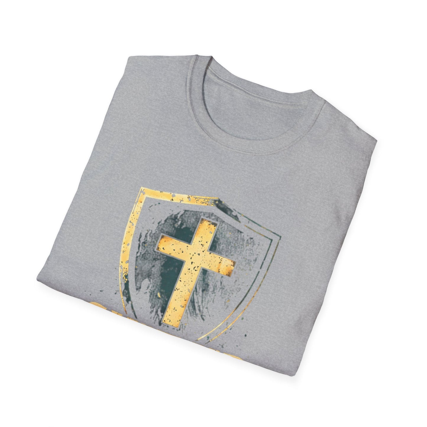Suit Up T‑Shirt — Christian Cross Shield Tee (Ephesians 6:11)
