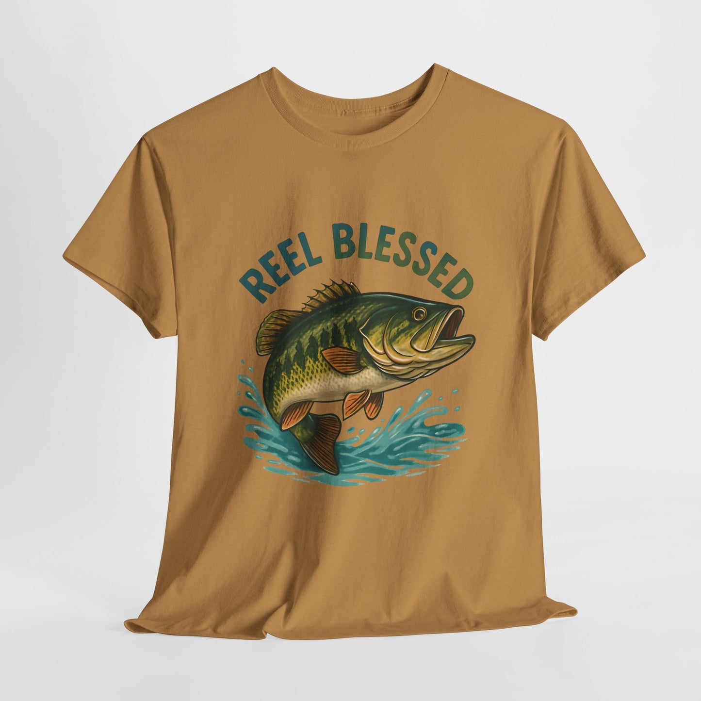 Reel Blessed Fishing Tee, Unisex Cotton Shirt, Perfect Gift for Anglers, Ideal for Fishing Trips, Casual Wear, Outdoor Adventures