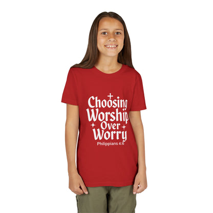 Youth Inspirational Tee - Choosing Worship Over Worry, Motivational Youth Shirt, Christian Apparel, Faith-Based Gift for Kids, [...]