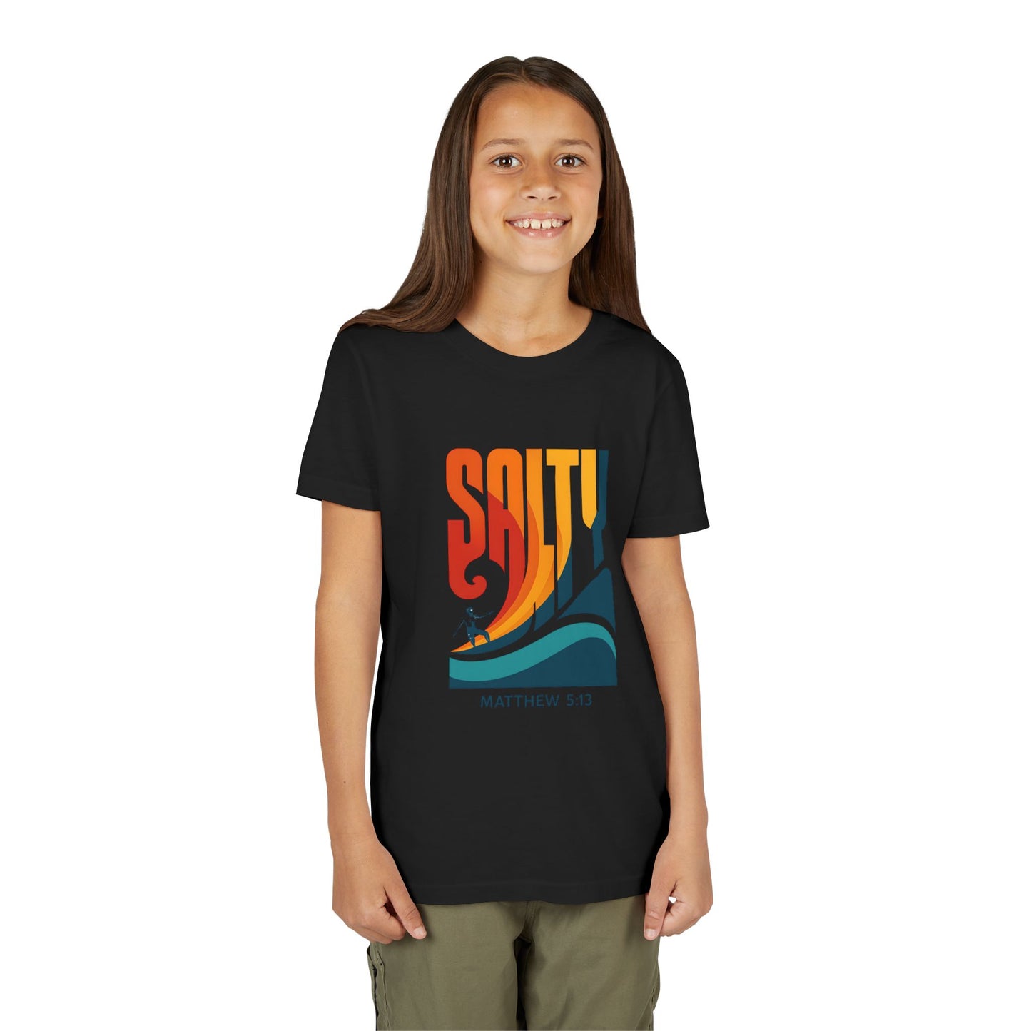 Salty Youth Short Sleeve Tee | Surf Style, Christian Tees, Beach Wear, Summer Fun, Youth Apparel