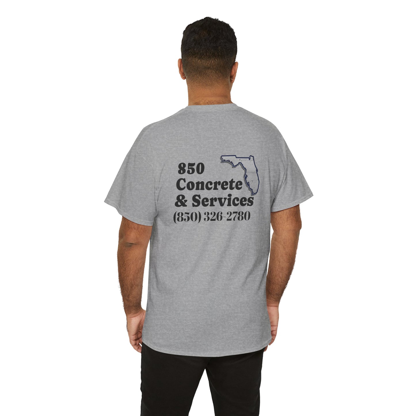 Custom Unisex Heavy Cotton Tee with Business Logo, Perfect for Workwear, Gift for Contractors, Promotional Use, Branding, Florida Services