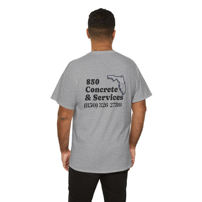 Custom Unisex Heavy Cotton Tee with Business Logo, Perfect for Workwear, Gift for Contractors, Promotional Use, Branding, Florida Services